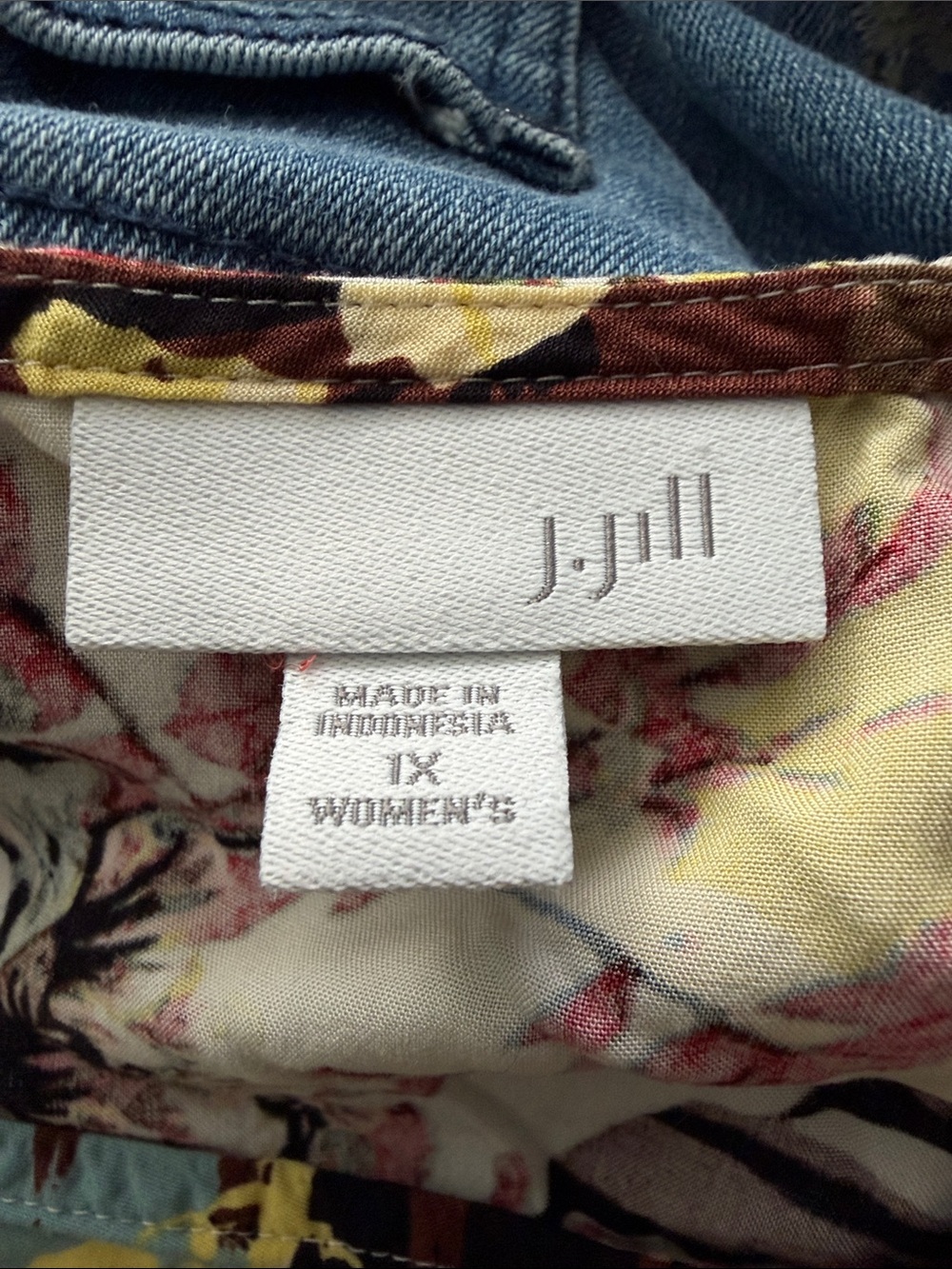 J. Jill Floral Print Dress in Yellow, Brown, Pink - Picture 7 of 7